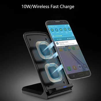 10W Brezžično Polnjenje Hitro Polnjenje Za Samsung Dock S10S20 Hitro Polnjenje Stojalo Tipke Za iPhone 11Pro XS Max XR X brezžični polnilnik