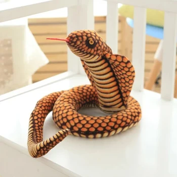 110 cm simulacije cobra in python kača plišastih igrač mehke lase dvanajst Nebesno igrače otrok smešno darila otroke stranka igrače WJ229