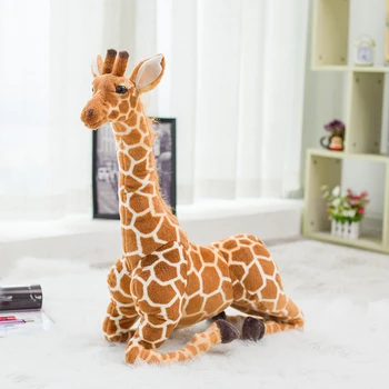 120 cm Simulacije Plišastih Žirafa Igrače Velika Velikost Srčkan Polnjene Živali, Lutke Mehko Žirafa Lutka Visoke Kakovosti Darilo za Rojstni dan Otroci Igrače