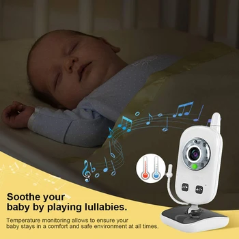 2.4 palčni Brezžični Video Barve Baby Monitor Visoke Ločljivosti Otroška Varuška Varnostne Kamere Night Vision Nadzor Temperature