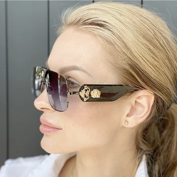 2020 Kvadratnih Sončna Očala Ženske Luksuzne Blagovne Znamke Moda Za Ženske Moški Odtenki Vintage Sončna Očala Očala Trending Oculos De Sol Gafas