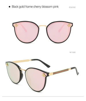 2020 Luksuzni Bee Fashion Okrogla Sončna Očala Ženske Moški Kvadratnih Oblikovalec Blagovne Znamke Sončna Očala Retro Cat Oči Letnik Gradient Sončna Očala