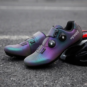 2020 nov Cestni kolesarski čevlji pisane reflektivni barva spreminja, Strokovno Gorsko Kolo Dihanje Kolesarske Dirke Self-Lockin