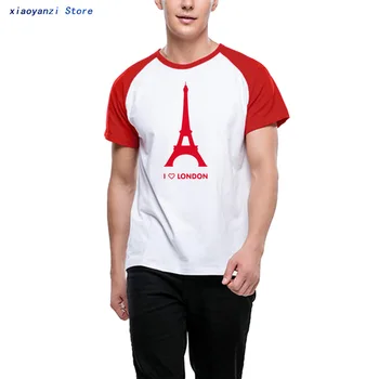 2020 obožujem London T shirt Eifflov Stolp Smešno Modno Oblikovanje Tshirt Homme Bombaž Mehko Hipster Camiseta