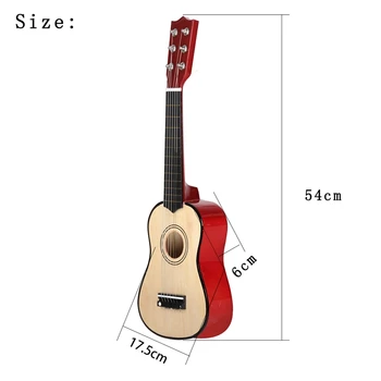 21 Palčni 6-Niz Majhnih Mini Kitara Basswood Kitaro s Pick Strune za Glasbila-Igrače za Otroke, Otroci Darilo