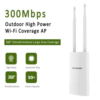 300Mbps 2,4 GHz Prostem WiFi Vmesnik WIFI Extender Široko Področje Zaprtih Wi-Fi Ojačevalec S 360-Stopinjsko Omnidirection Antene