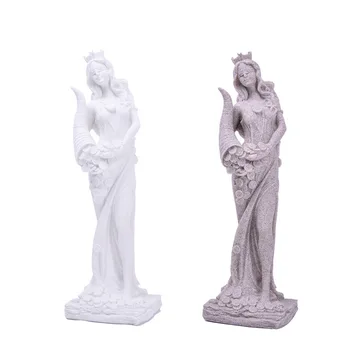 32 cm Peščenjak, Boginja Bogastva Kip Doma Dekoracijo Ustvarjalno Bogastvo Boginja Figurice Miniature Vintage Doma Dekor R4769