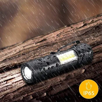 3800LM Večnamensko LED Svetilko V5 COB Super Svetla Prenosni Nepremočljiva Nastavljiv gorilnik Uporabo AA 14500 Baterije Zoomable Svetlobe