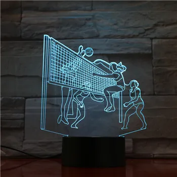 3D Lučka za Šport Odbojka 7 Barvah z Daljinskim Baterija Upravlja Vzdušje, Osebno Dcor za Prostor Led Nočna Lučka Lučka