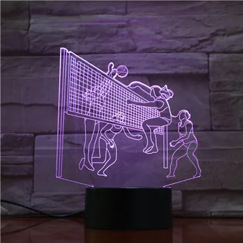 3D Lučka za Šport Odbojka 7 Barvah z Daljinskim Baterija Upravlja Vzdušje, Osebno Dcor za Prostor Led Nočna Lučka Lučka