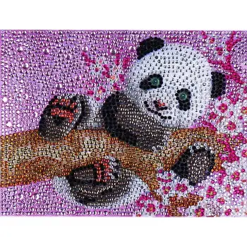 5D DIY Polni Sveder Posebno Oblikovan Diamond Slikarstvo Panda Cross Stitch Mozaik Wall Art Dom Dekor