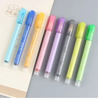 8 Dvoposteljnih-line Obris Peresa študentov narišite obris pero s strani glavne knjige 8 barvni set fluorescentnih dveh barvnih flomaster