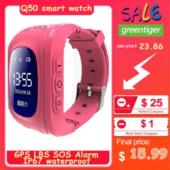 Anti Izgubil Q50 OLED Otrok GPS Tracker SOS Spremljanje Položaja Telefon pametni Otroci GPS otroka Gledati Združljive IOS in Android VS q90