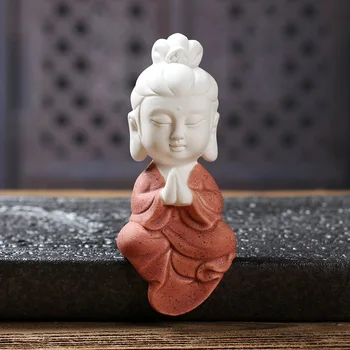 Bela Porcelains Zahodu buda Kipi Figurinest Zen italijanske Keramike Barvo pobarvane Budistični Dekoracijo Ustvarjalno Darilo