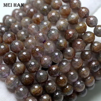 Debelo ( 1 zapestnico) Naravne 8-8.8 mm resnično redkih Auralite 23 quartz nemoteno krog kroglice kamen za nakit, izdelava