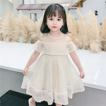 Dekle obleko poletje obleko 2020 puhasto obleke za otroke luštna vijolično naramnice baby otrok stranka oblačila XIAO LU MAO
