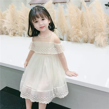 Dekle obleko poletje obleko 2020 puhasto obleke za otroke luštna vijolično naramnice baby otrok stranka oblačila XIAO LU MAO