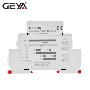 GEYA GRI8-03 glede na Trenutne ali v Skladu z veljavno Nastavljiv Rele 0.05 A 1A 2A 5A 8A 16A Trenutno Rele