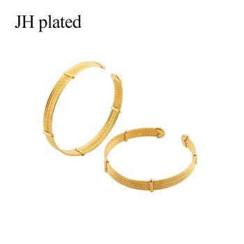 JHplated Afriške Moda zlato barvo bangles nakit za ženske Stranko poroko punco darila Raztegljive Nastavljiva velikost Zapestnica