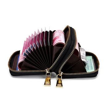 Kartice denarnice ID Kreditne Kartice Denarnice dvojne zadrge mala denarnica moda kovanec torbici vreča denarja srčkan denarnice tarjetero mujer 2020
