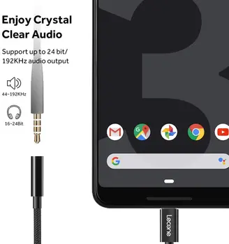 Lecone USB C do 3,5 mm izhod za Slušalke Adapter Tip C do Aux Avdio Kabel Združljiv z Google Pixel 2 /Pixel 3/XL/iPad Pro 2018
