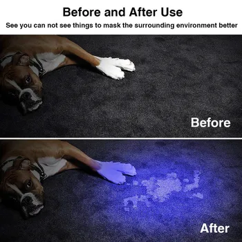 LED UV Svetilka Zasilne Luči Zoomable Ultravijolično Svetilko, Baklo 365nm Black light Pet Urina Detektor Prostem Kampiranje Razsvetljavo