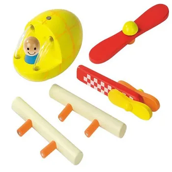 Lesene Magnetne Raketno Letalo, Helikopter Sestavljanje Puzzle Kit Otroški Vrtec Izobraževalne Igrače za Otroke, Otroci Darila