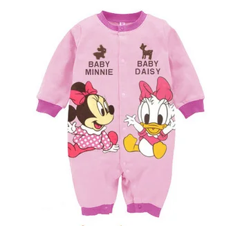 Mickey Otroške Igralne Obleke Baby Boy Oblačila Baby Dekleta Disney Oblačila Minnie Roupas Bebes Otroci Obleke Novorojenčka Moda Za Malčke Jumpsuit