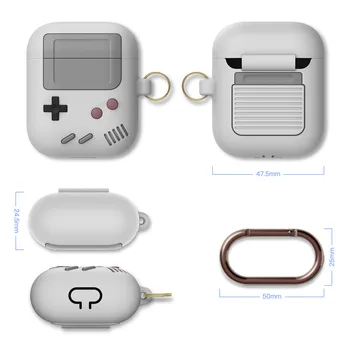 Moda Klasičen Retro Igra Konzola Brezžične Bluetooth Slušalke Primeru za Airpods 1 2 pro Luštna 3D gameboy Silicij Slušalke Pokrov