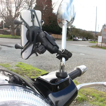 Motorno kolo motorno kolo Kolo Rearview Mirror Gori z x grip držalo za telefon za ram nastavek za pametni mobilni telefon
