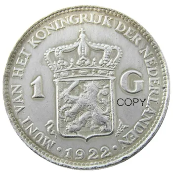 Nizozemska,Niz(1922-1940) 5pcs 1 Gulden Wilhelmina sem Silver Plated Kopijo Dekorativni Kovanec