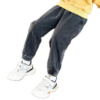 Nove jesensko zimske fantje jeans 3-12 let otrok traper hlače ohlapne hlače za baby fantje jeans otroci plus žamet
