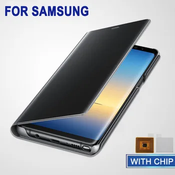Ogledalo Primeru Zajema Jasen Pogled Za Samsung Galaxy S8 Plus S7 S6 Rob Smart Bag Ohišje Za Samsung Opomba 8 5 S9 Plus Čip Primeru