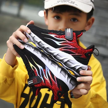 Otroška športna obutev Otroci Čevlji Fantje Superge Dihanje Mozaik Rezilo študentski Šport čevlji 12 13 14 leta starosti