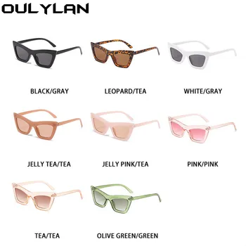Oulylan Ženske Mačka Oči, sončna Očala Fashion Sexy Jelly Barvne sončna Očala Letnik Gradient Odtenki Očala UV400 Rožnata Očala