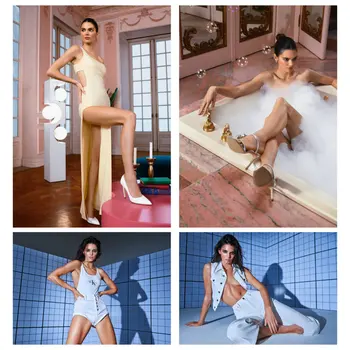 PLATNO Slikarstvo Kardashian Kendall Jenner Model Modne Obleke Obleko Seks Golih Družbi Dama spodnje Perilo Kraljica Dekle Plakat Wall Art