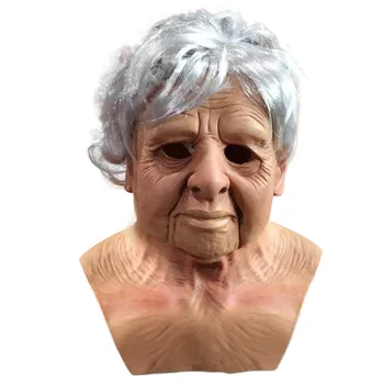 Počitnice Groze 3D Realistična Lasuljo Masko Poln Obraz Pokrivala Rekviziti Perifernih Dedek iz Lateksa Masko za Obraz Glavo Dekoracijo