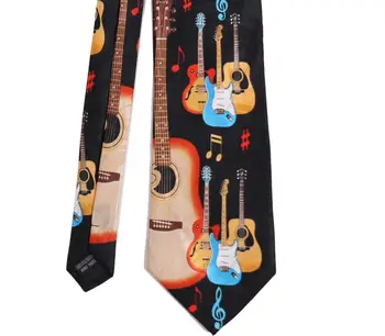Prilagodite Smith Vzorec Vezi Fancy Glasbo Temo Kravatni Poliester Natisnjeni Obleko Obleko Smešno Priložnostne Stranka Kravatni Cravat Dodatki