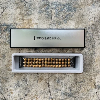 Ročno izdelana Naravna Retro Lesa Kroglice Elastično Zapestnico Za Apple Watch Band 38 mm 40 mm 42mm 44 Apple iWatch Trak Series 3 4 5 6