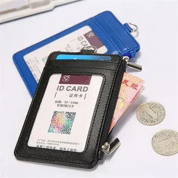 Unisex Mini ID Imetniki Kartice z Vratu Traku Poslovnih Imetnik Kreditne Kartice Bančna Kartica Primeru Organizator Denarnice Zadrgo Kartice Denarnice