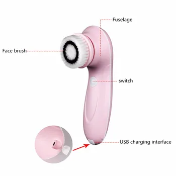 Večnamenski Električni Obraza Čiščenje Orodja za Gospodinjstvo USB Polnilne Obraz Pranje Čiščenje Krtačo Pralni Nego Kože Orodje