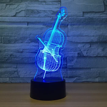 Violino 3D pisane LED otrok oči lučka počitnice darila akril materiala USB suhe baterije dvojno napajanje se lahko meri