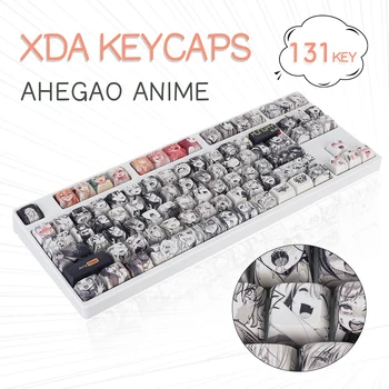 VROČE 131 tipke Ahegao Keycaps XDA PBT Sublimacija Japonski Anime Keycap za Češnja Gateron Filco Kailh Stikala Mehanska Tipkovnica