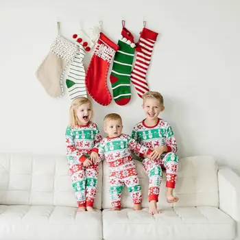 Vroče Moda, Družino Se Ujemanje Božičnih Pižamo Nastavite Srčkan Unisex Otrok, Sestra, Brat Sleepwear More Otroška Oblačila Najboljši Kostum