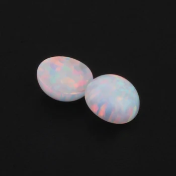 Vroče Prodaja 1,5 mm~10 mm Krog Chrysoprase Cut Sintetičnih OP18 White Opal Kamen