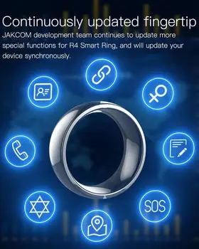 Werable naprave Jakcom R4 Smart Obroč elektronski CNC Kovinski Mini Magic Ring z IC / ID / NFC Bralnik Kartic Za NFC Mobilni Telefon
