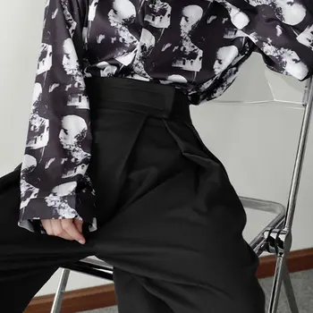 XITAO Vzorec Tiskanja Bluzo Modi Nove Ženske Enotni Prsi 2020 Jeseni Elegantno Poln Rokav, Priložnostne Slog, Ohlapno Majico DZL1550