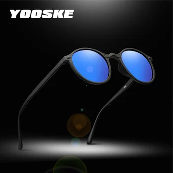 YOOSKE Night Vision Polarizirana sončna Očala Moški Ženske Majhne Okrogle Očala Rumeno Sonce Očala Voznik Nočna Vožnja UV400 Očala