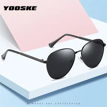 YOOSKE Pilotni Ogledalo Polarizirana sončna Očala Ženske, Moške blagovne Znamke Oblikovalec Kovin sončna Očala Retro Lady Prostem Vožnje Očala UV400