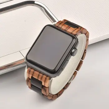 Zelo kakovostno Leseno watchband 20 22 mm Za Galaxy 42/46mm za huawei watch GT Naravnega Bambusa traku Orodja S3 S2 Zamenjava